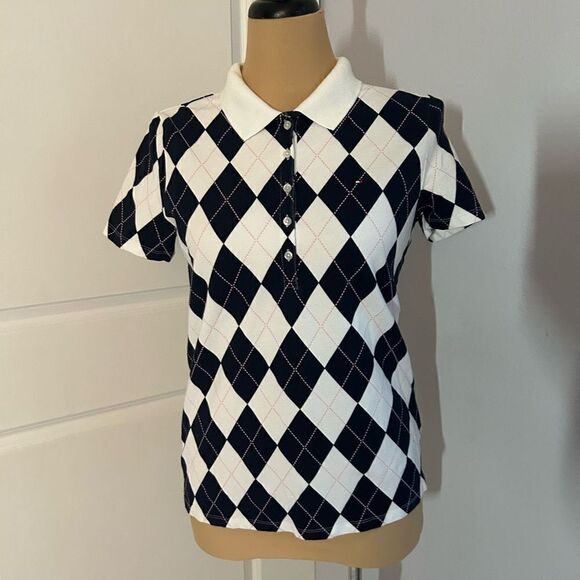 Tommy Hilfiger Tops - Tommy Hilfiger Plaid Polo Short Sleeve Shirt
